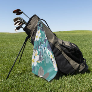 Toalla De Golf Elegante decoración floral en acuarela que llama l