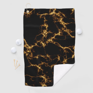 Toalla De Golf Elegante estilo de mármol3 - Oro negro