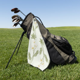Toalla De Golf Elegante floral decorativa en acuarela que llama l
