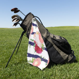 Toalla De Golf Elegante floral decorativa en acuarela que llama l