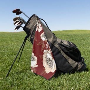 Toalla De Golf Elegante floral decorativa en acuarela que llama l