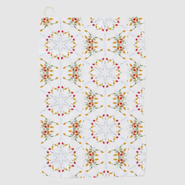 Toalla De Golf Elegante Floral Vintage (Anverso)