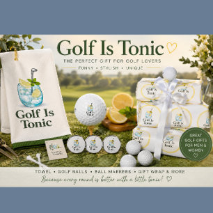 Toalla de Golf Elegante 'Golf Is Tonic'