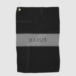 Toalla De Golf Elegante Guión Editable Nombre comercial/otro text