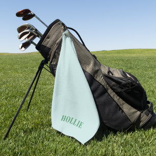 Toalla De Golf Elegante Moderno Minimalista Simple Monograma Verd