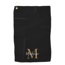 Elegante Monograma Personalizado de Nombre en Oro