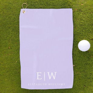 Toalla De Golf Elegante Profesional Simple Monograma Minimalista