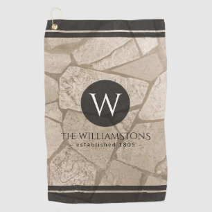 Toalla De Golf Elegante Sepia Tedones Crackeados