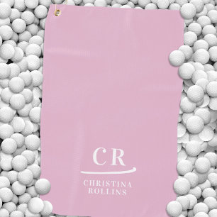 Toalla De Golf Elegantes Iniciales Modernas Monogramadas Nombre R