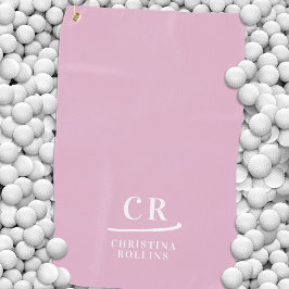 Toalla De Golf Elegantes Iniciales Monogramadas Modernas Nombre R