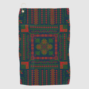 Toalla De Golf Embroideric palestino Tatreez color verde rojo 5 P