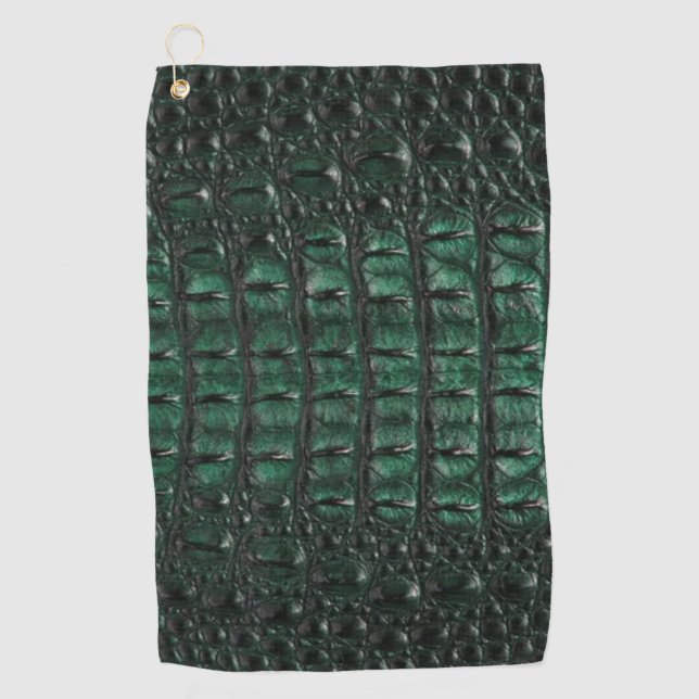 Toalla De Golf Emerald Crocodile Leather Luxury Exotic  Skin (Anverso)