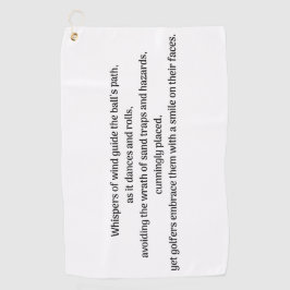 Toalla De Golf Emoción del golfista