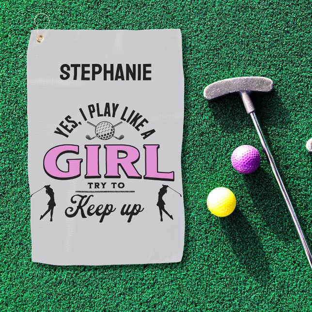 Toalla De Golf Empoderamiento de la personalizado "Yo juego como  (Subido por el creador)