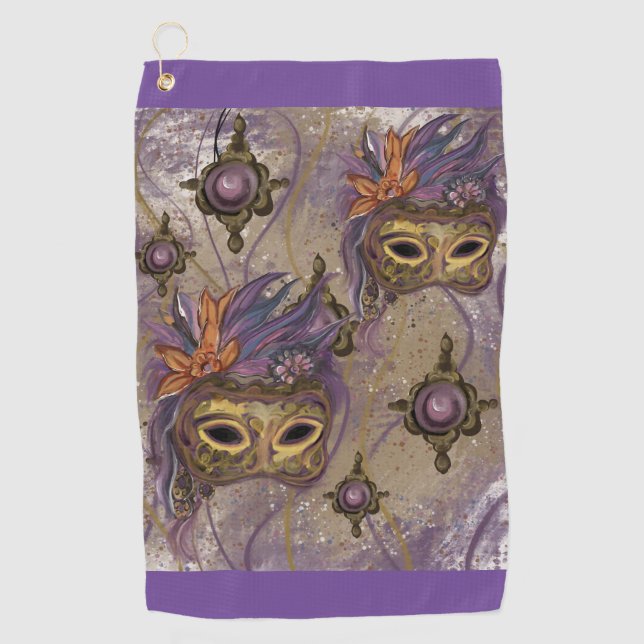 TOALLA DE GOLF ENMASCARADO VENECIA ARTE (Anverso)