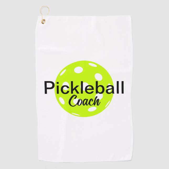 Toalla De Golf Entrenador Personalizado De Baloncesto (Anverso)
