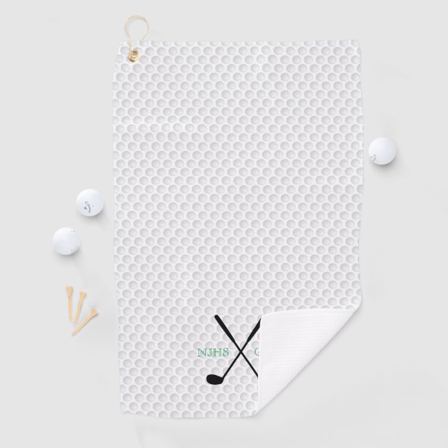 Toalla De Golf Equipo de Golf INITIALS Golf Clubs Ball Player (In situ)