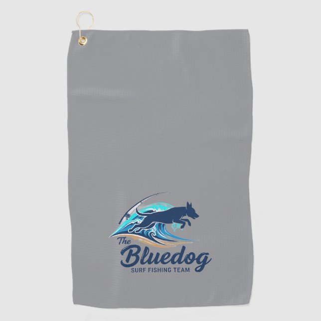 TOALLA DE GOLF EQUIPO DE PESCA DE BLUEDOG SURF (Anverso)