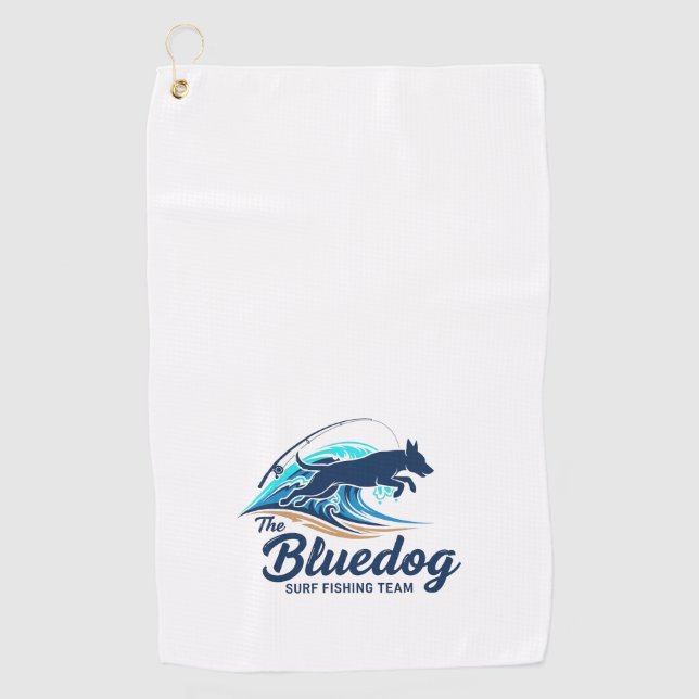 TOALLA DE GOLF EQUIPO DE PESCA DE BLUEDOG SURF (Anverso)