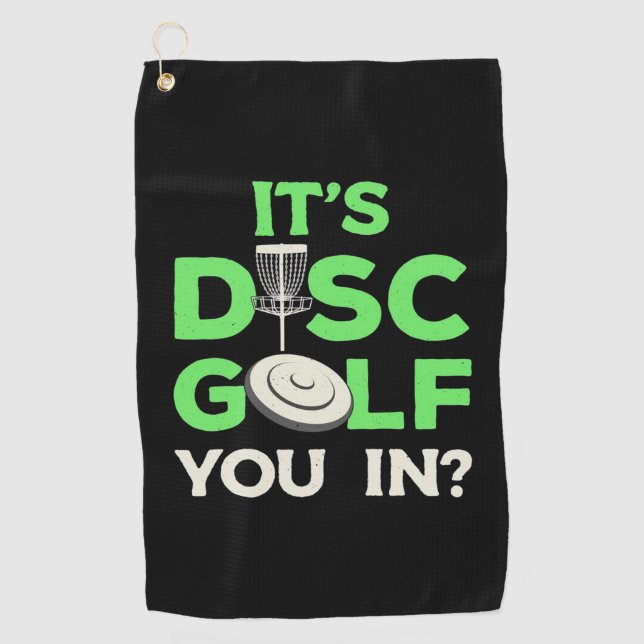 Toalla De Golf Es El Golf De Disco En El (Anverso)