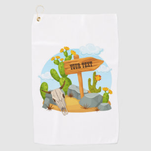 Toalla De Golf Escena del desierto del Suroeste de Estados Unidos