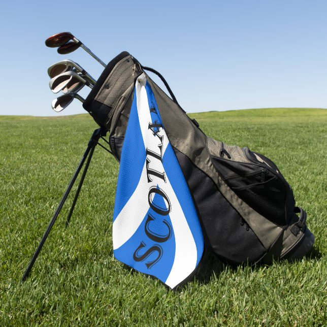 Toalla De Golf Escocia: ganancia de la bandera escocesa (Verde)