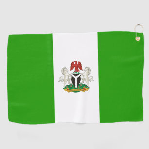 Toalla De Golf Escudo de armas de la bandera de Nigeria 