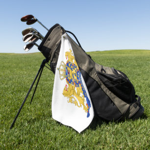 Toalla De Golf Escudo de armas de los Países Bajos sobre el blanc