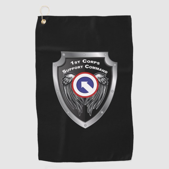 Toalla De Golf Escudo del Personalizado del comando de soporte de (Anverso)