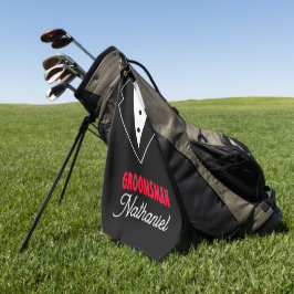 Toalla De Golf Esmoquin de Corbata Negra para Boda, Rosa Roja, Pe