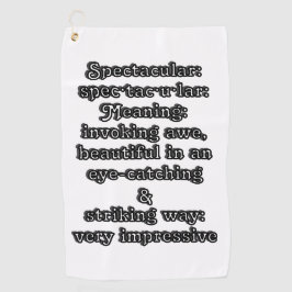 Toalla De Golf Espectacular: especificación de definición・tac・u・l