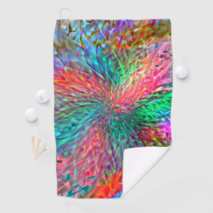 Toalla De Golf Espiral suave en puntos de colores llamativos supe