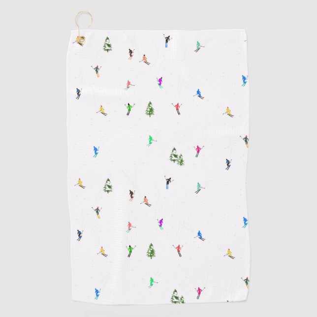 Toalla De Golf Esquí de esquí alpino en invierno (Anverso)