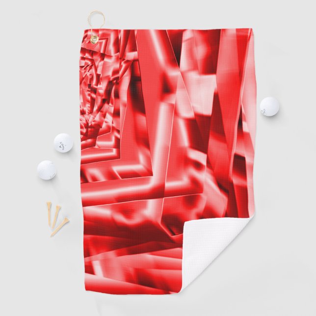 Toalla De Golf Esquina de cuadrados inclinados, rojo brillante a  (In situ)