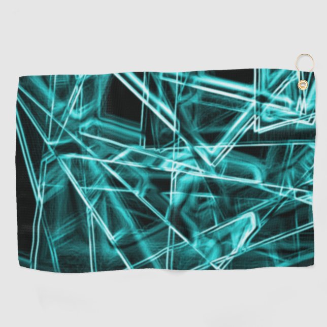 Toalla De Golf Esquinas cuadradas y manchas azul cielo o cian "ne (Horizontal)