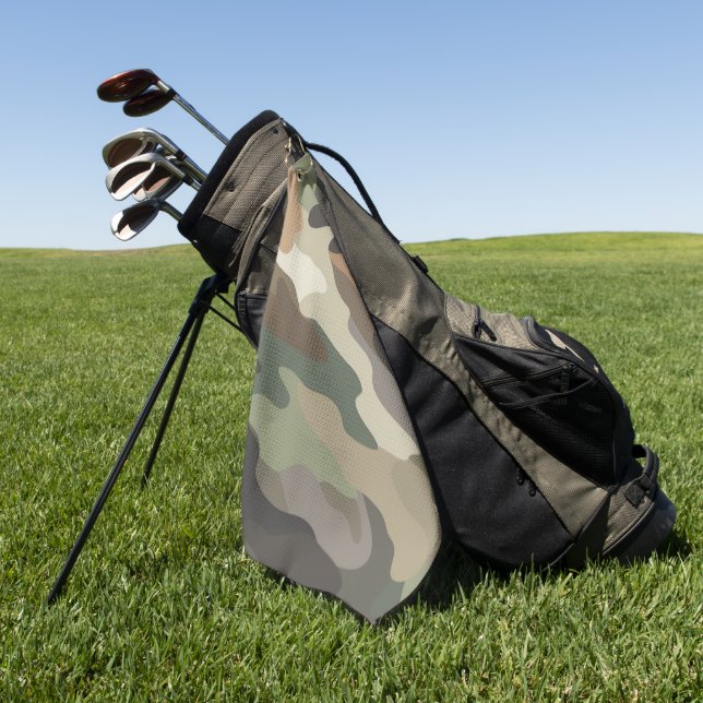 Toalla De Golf Estampado De Camuflaje Atractivo Y Moderno (Verde)