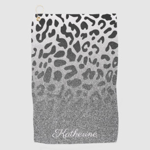 Toalla De Golf Estampado leopardo del purpurina