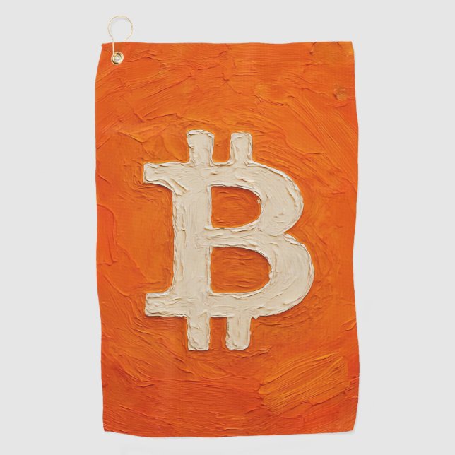 Toalla De Golf Estándar de Bitcoin (Petróleo, Estilo: 3) (Anverso)