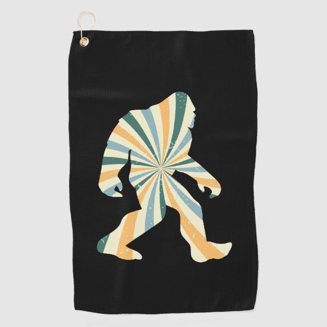 Toalla De Golf Estilo Retro 90 de la Cuartada de los Pie Grande (Anverso)