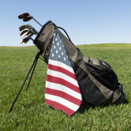 Toalla De Golf Estrellas patrióticas y Bandera estadounidense a r