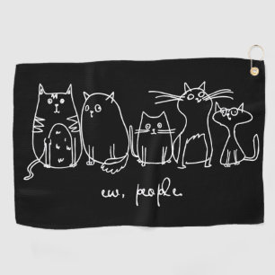 Toalla De Golf Ew, People Funny Meowy Cat Aovers