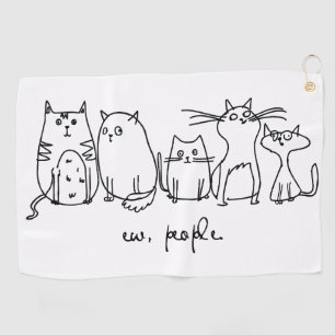 Toalla De Golf Ew, People Funny Meowy Cat Aovers