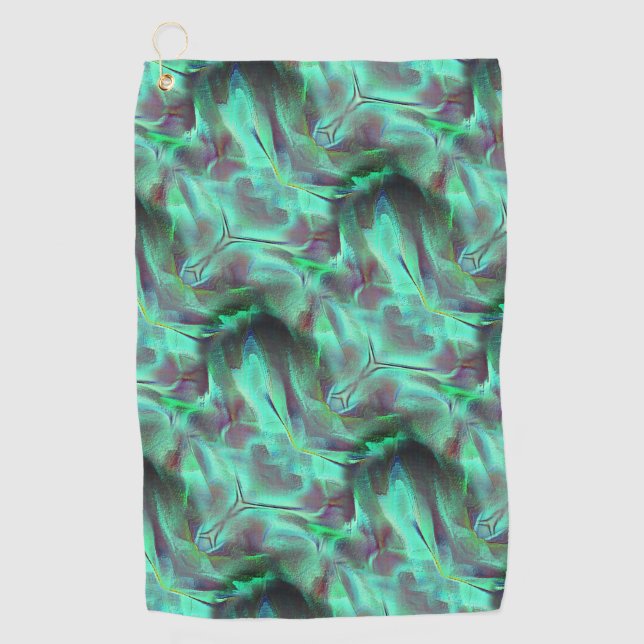 Toalla De Golf Extraño tono satinado, de verde a carbón (Anverso)