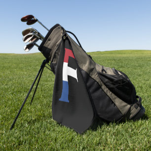 Toalla De Golf F Monograma sobrepuesto en la bandera de la LND en