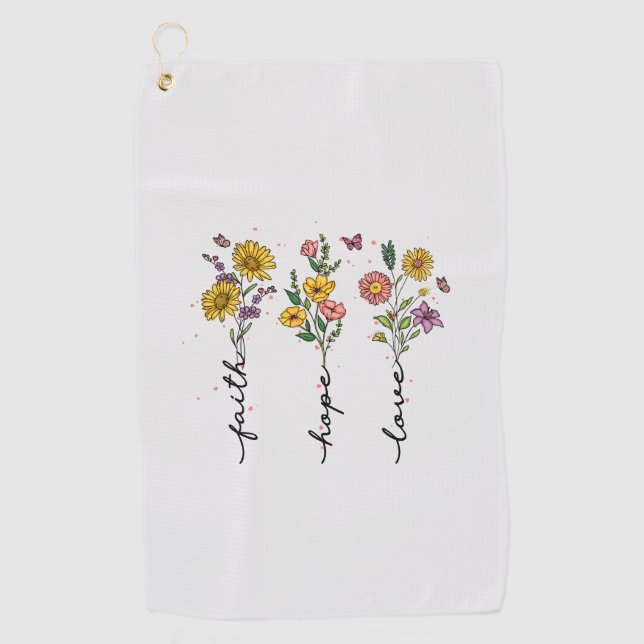 Toalla De Golf Faith-Hope-Love (Anverso)