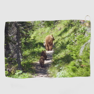 Toalla De Golf Familia de oso marrón