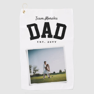 Toalla De Golf Familia de papá del equipo nombre de una foto depo