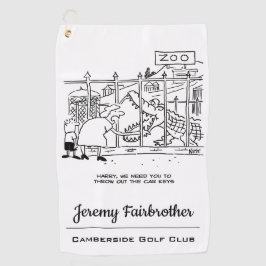 Toalla De Golf Familia en el Zoológico. Papá tragado por el lagar