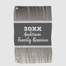 Toalla De Golf Familia Reunión Golf Outing Silver Stripes