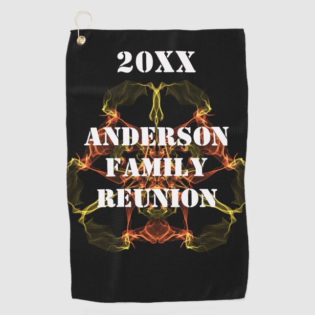 Toalla De Golf Familia Reunion Golf Outing Vivid Lights Celestial (Anverso)